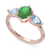 Three Stone Oval Uditi Ring