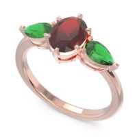 Three Stone Oval Uditi Ring