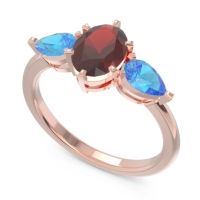 Three Stone Oval Uditi Ring