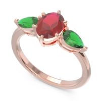 Three Stone Oval Uditi Ring