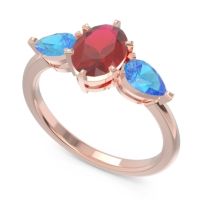 Three Stone Oval Uditi Ring