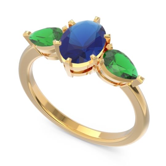 Three Stone Oval Uditi Ring