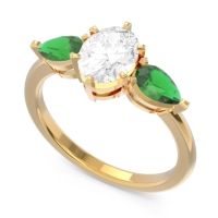 Three Stone Oval Uditi Ring