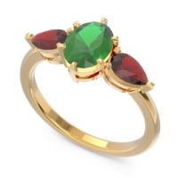 Three Stone Oval Uditi Ring