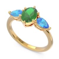 Three Stone Oval Uditi Ring