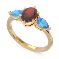 Three Stone Oval Uditi Ring
