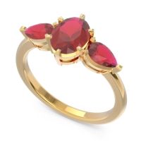 Three Stone Oval Uditi Ring