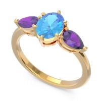 Three Stone Oval Uditi Ring
