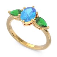 Three Stone Oval Uditi Ring