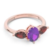 Three Stone Oval Uditi Ring