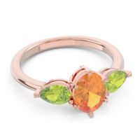 Three Stone Oval Uditi Ring