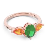 Three Stone Oval Uditi Ring