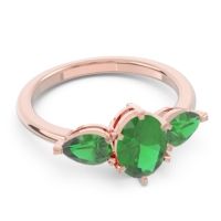 Three Stone Oval Uditi Ring
