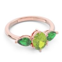 Three Stone Oval Uditi Ring