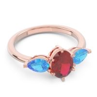 Three Stone Oval Uditi Ring