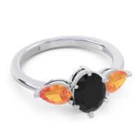 Three Stone Oval Uditi Ring