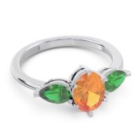 Three Stone Oval Uditi Ring