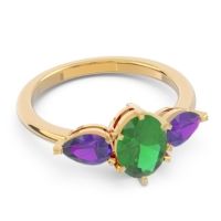 Three Stone Oval Uditi Ring
