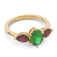 Three Stone Oval Uditi Ring