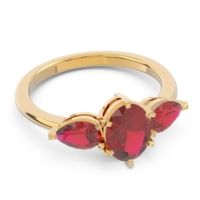 Three Stone Oval Uditi Ring
