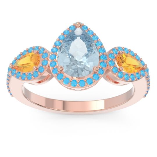 Halo Three Stone Pear Shape Varsana Ring