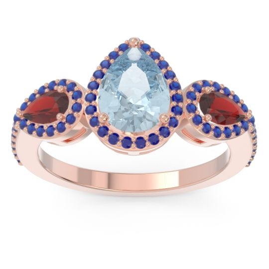 Halo Three Stone Pear Shape Varsana Ring