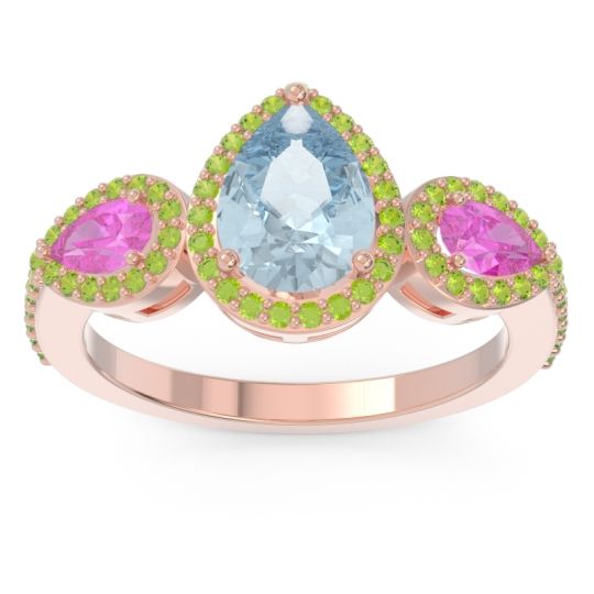 Halo Three Stone Pear Shape Varsana Ring
