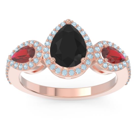 Halo Three Stone Pear Shape Varsana Ring