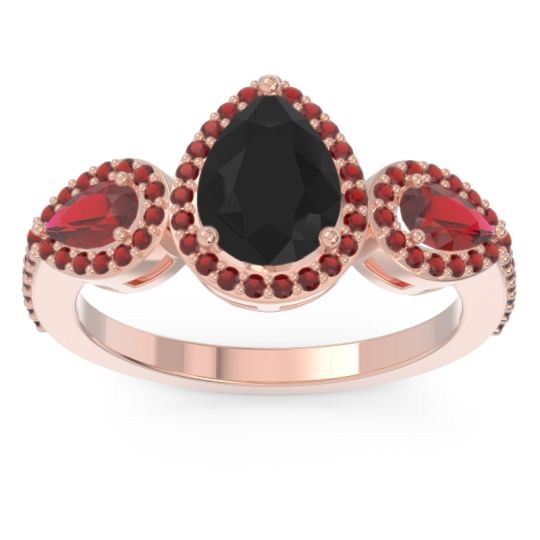 Halo Three Stone Pear Shape Varsana Ring
