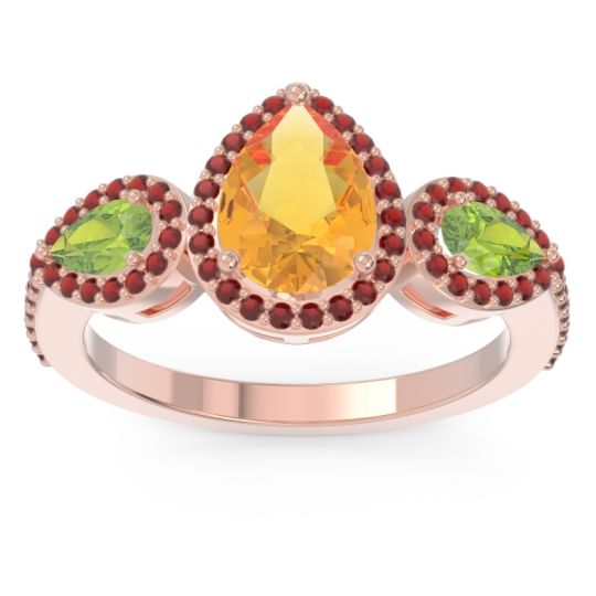 Halo Three Stone Pear Shape Varsana Ring
