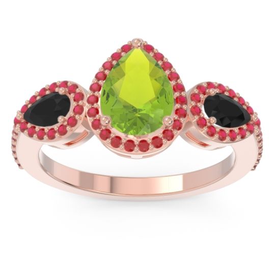 Halo Three Stone Pear Shape Varsana Ring