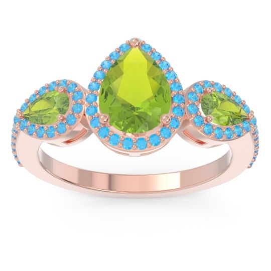 Halo Three Stone Pear Shape Varsana Ring