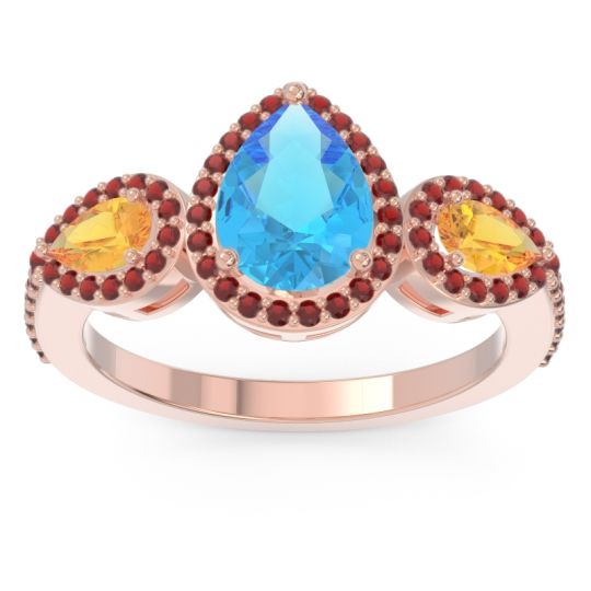 Halo Three Stone Pear Shape Varsana Ring
