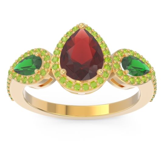 Halo Three Stone Pear Shape Varsana Ring