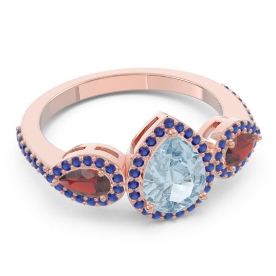 Halo Three Stone Pear Shape Varsana Ring