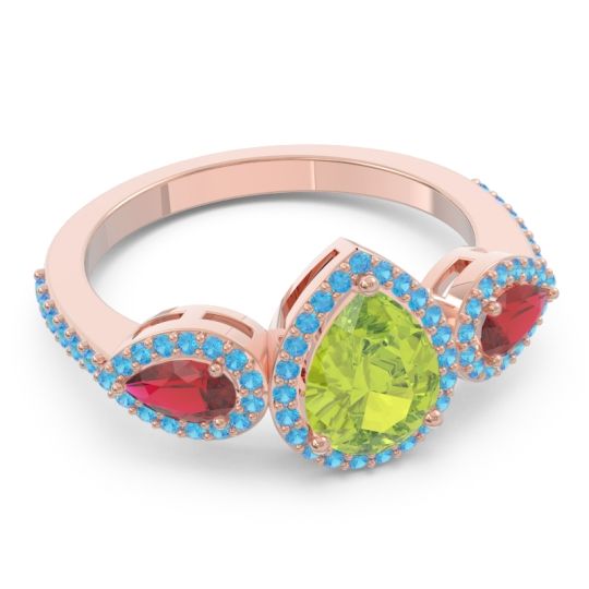 Halo Three Stone Pear Shape Varsana Ring