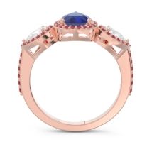 Halo Three Stone Pear Shape Varsana Ring