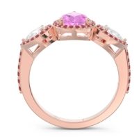 Halo Three Stone Pear Shape Varsana Ring