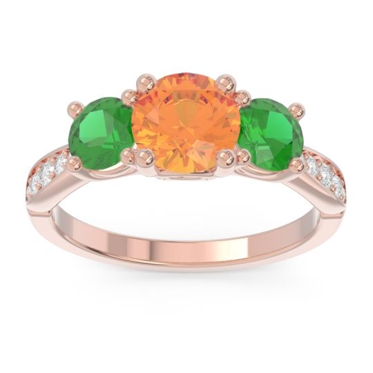 Three Stone Pave Zasti Ring