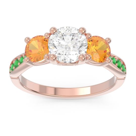 Three Stone Pave Zasti Ring