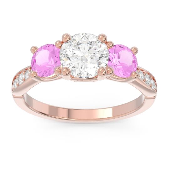 Three Stone Pave Zasti Ring