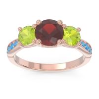 Three Stone Pave Zasti Ring