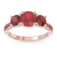 Three Stone Pave Zasti Ring