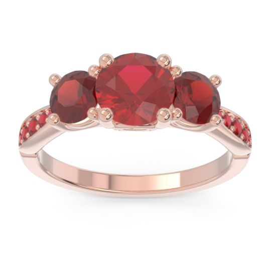 Three Stone Pave Zasti Ring