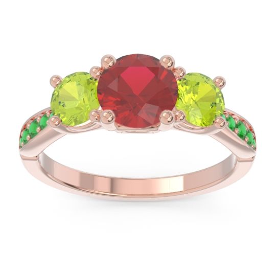 Three Stone Pave Zasti Ring