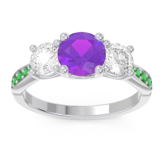 Three Stone Pave Zasti Ring