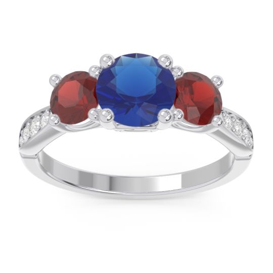 Three Stone Pave Zasti Ring