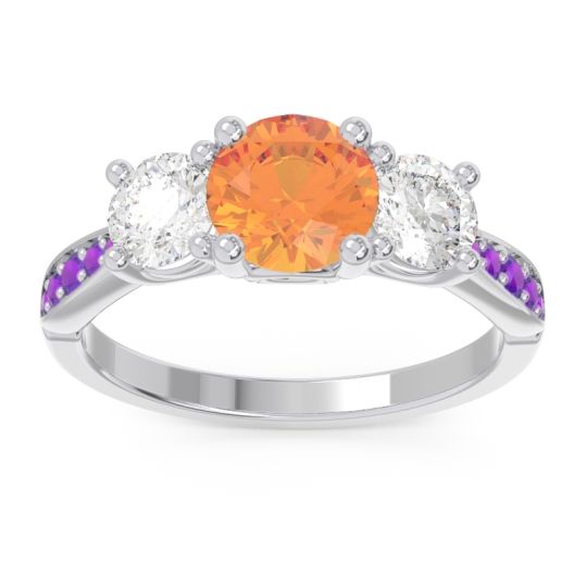 Three Stone Pave Zasti Ring