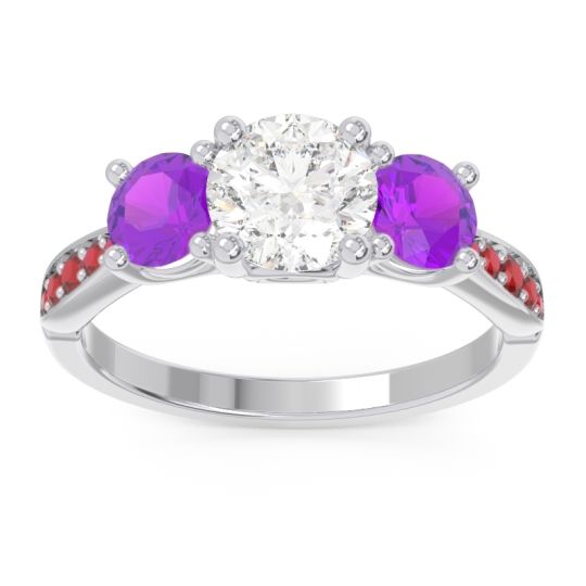 Three Stone Pave Zasti Ring