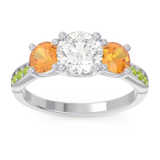 Three Stone Pave Zasti Ring